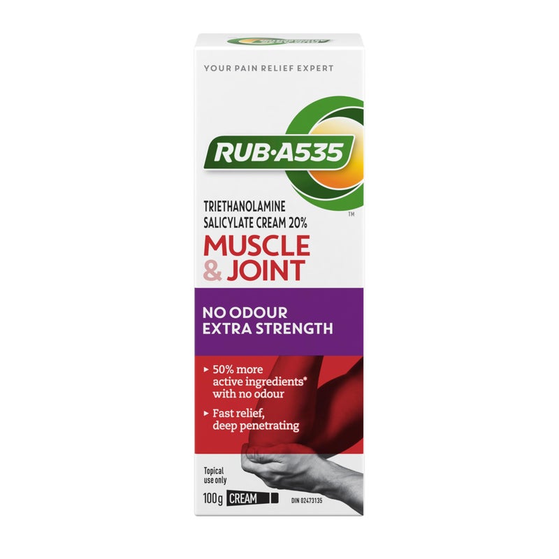RUB A535 كريم RUB A535 بقوة فائقة بدون رائحة لتخفيف آلام العضلات والمفاصل والتهاب المفاصل 100 جرام - Image 1
